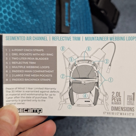 Basecamp 30 Miller Hydration Pack/BC7103, New with Tags - Picture 3 of 16